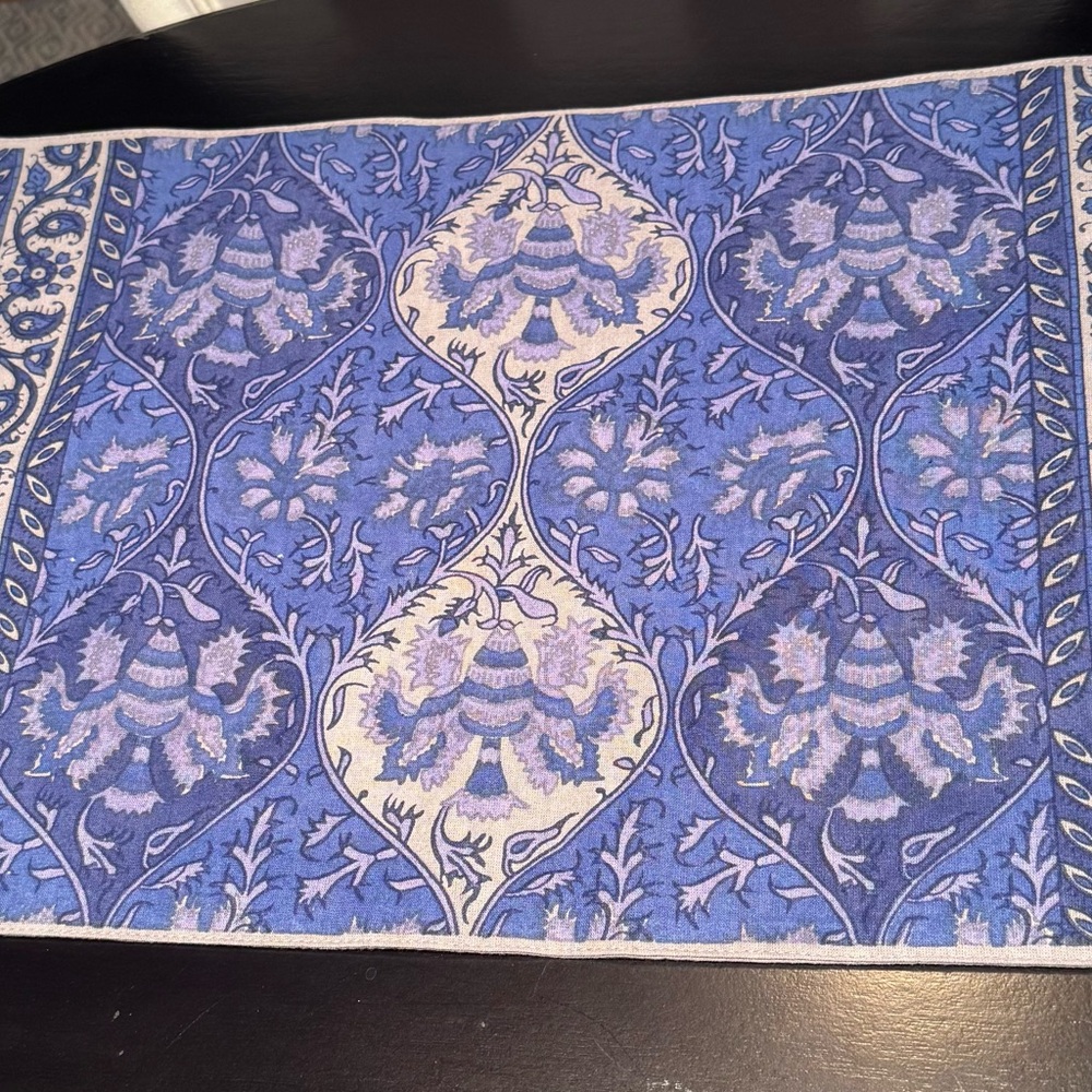Blue and gray placemats - set of 6